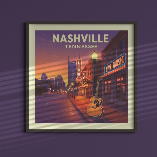Póster Vintage Nashville Tennessee (Subido por el creador)