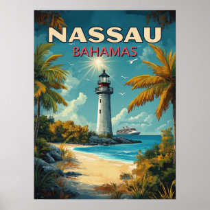 Póster Vintage Nassau Bahamas