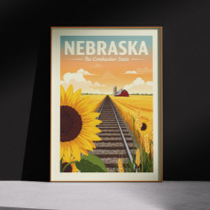 Póster Vintage Nebraska