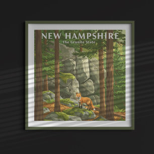 Póster Vintage New Hampshire