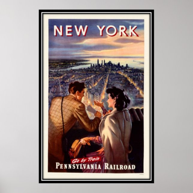 Póster Vintage New York City, Estados Unidos - (Frente)