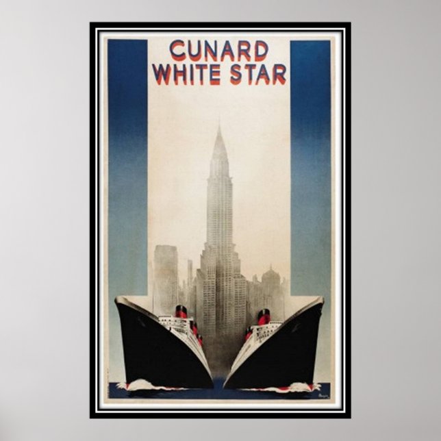 Póster Vintage New York City, Estados Unidos - (Frente)