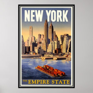Póster Vintage New York City, Estados Unidos -