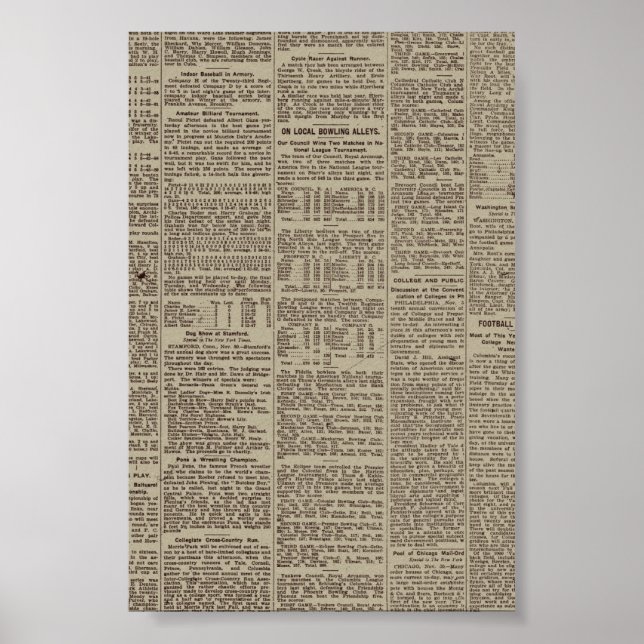 Póster Vintage Newspaper 1902 (Frente)