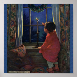 Póster Vintage Nochebuena - Jessie Willcox Smith