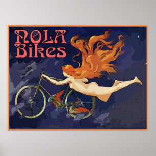 Póster Vintage NOLA Bikes Angel