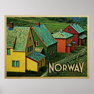 Póster Vintage Noruega