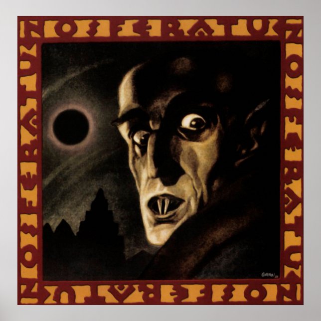 Póster Vintage Nosferatu Premier Souvenir (Frente)