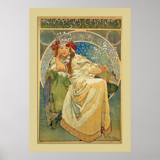 Póster Vintage Nouveau Mucha Princess Poster (Frente)