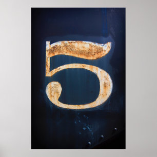 Póster Vintage número cinco