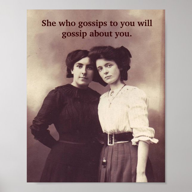 Póster Vintage - ¡Observen el Gossip!, (Frente)