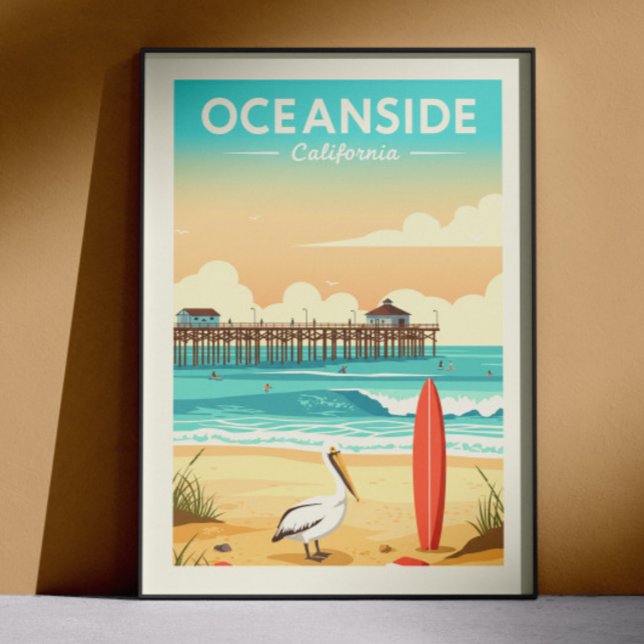 Póster Vintage Oceanside California (Subido por el creador)