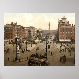 Póster Vintage O'Connell Street Dublin Irlanda