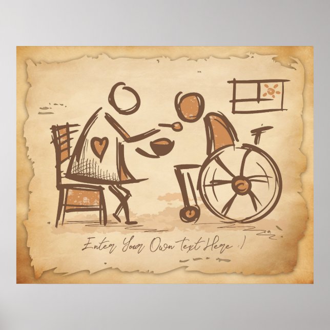 Póster Vintage Old Fashion Caregiver, Nursing Assistant (Frente)