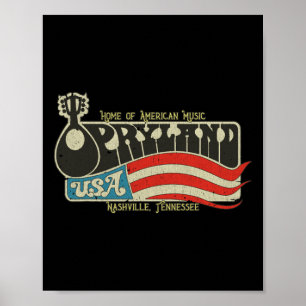 Póster Vintage Opryland USA 1972 Tennessee 70s Especial C