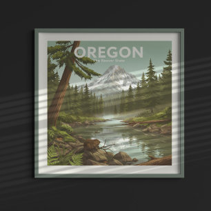 Póster Vintage Oregon