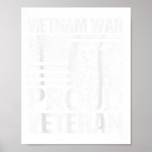 Póster Vintage Orgulloso Veterano De Guerra De Vietnam Pa