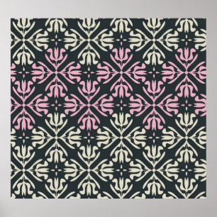 Póster Vintage Ornamental: Diseño Elegante Sin Marea.