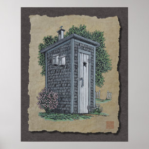 Póster Vintage Outhouse