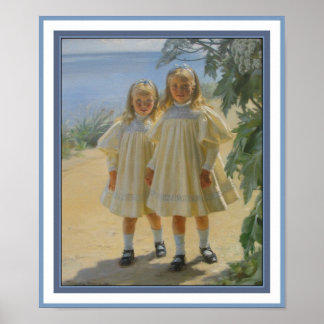 Póster Vintage P S Krøyer 1897 Døtrene Benzon