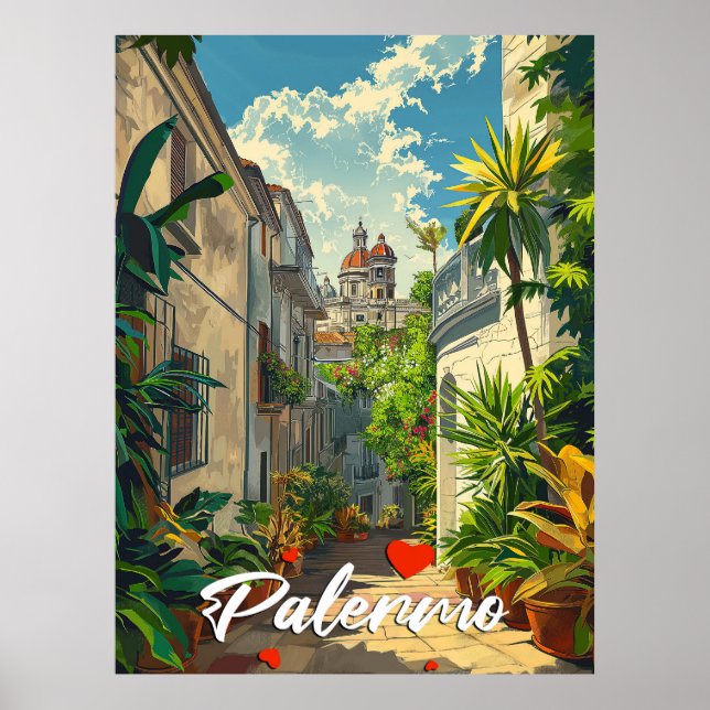 Póster Vintage Palermo (Frente)