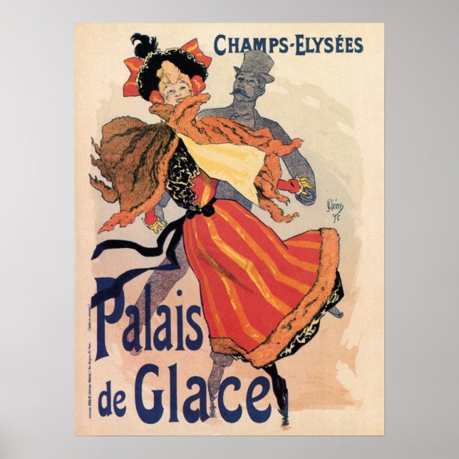 Póster Vintage Paris Champs Elysées (Frente)
