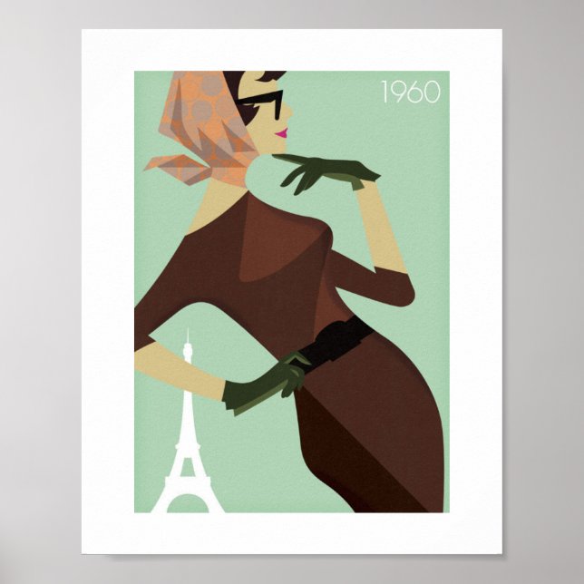 Póster Vintage - Paris LadyPose (Frente)