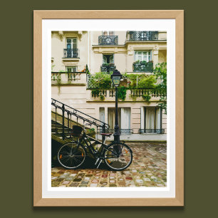 Póster Vintage Parisian Street Bike Retro
