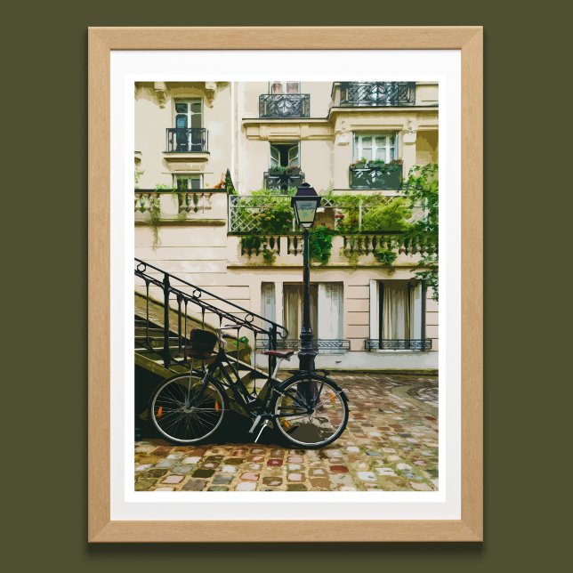 Póster Vintage Parisian Street Bike Retro (Subido por el creador)