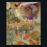Póster Vintage parisino flapper Art Deco Peacock<br><div class="desc">Flapper de pavo real vintage - Este collage de parís incluye un montón de divertidas imágenes vintage, bellamente arregladas para la decoración de casa que requiere un colorido regalo vintage. La imagen incluye una mujer flapper mirando hacia abajo a una mariposa, un pavo real y una libélula. Al fondo se...</div>