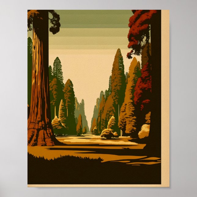 Póster Vintage Parks Old Growth Art (Frente)