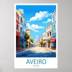Póster Vintage Parque Aveiro Esquí Viaje Nacional