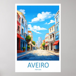 Póster Vintage Parque Aveiro Esquí Viaje Nacional