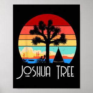 Póster Vintage Parque Nacional Joshua Tree Retro Ca al ai