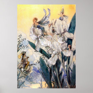 Póster Vintage Pastel Blue Faires