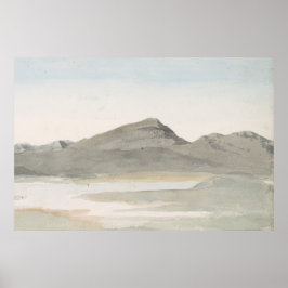 Póster Vintage Pastel Mountain Landscape Art
