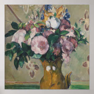 Póster Vintage Paul Cezanne Vase de flores