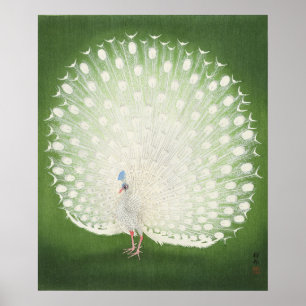 Póster Vintage Peacock, Retro Japanese