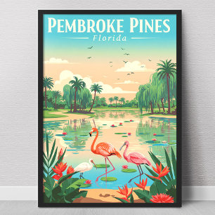 Póster Vintage Pembroke Pines Florida