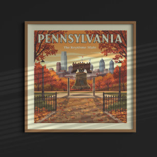 Póster Vintage Pennsylvania