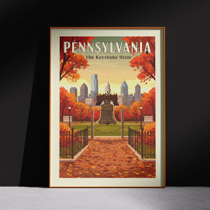 Póster Vintage Pennsylvania