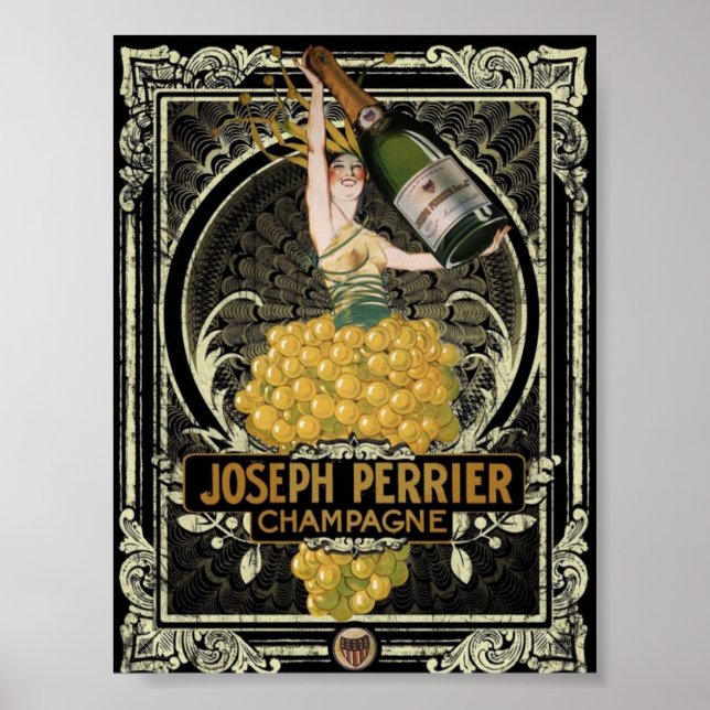 Póster Vintage Perrier Champagne Poster (Frente)