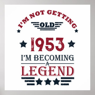 Póster Vintage personalizado de 70 años