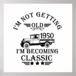 Póster Vintage personalizado de 75 años