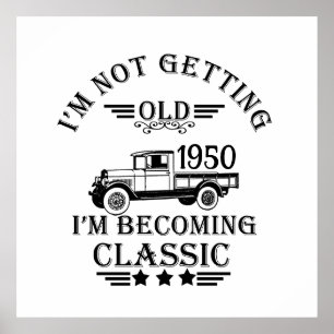 Póster Vintage personalizado de 75 años