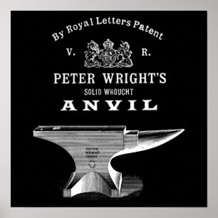 Póster Vintage Peter Wright Anvil Blacksmithing