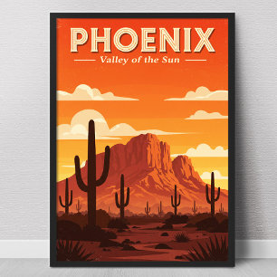 Póster Vintage Phoenix Valley of the Sun