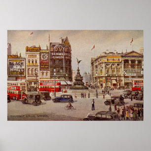 Póster Vintage Piccadilly Circus London
