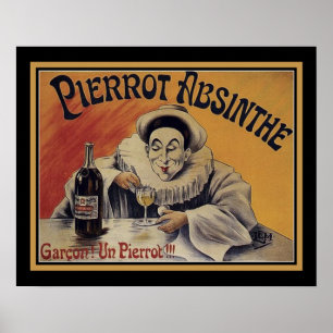Póster Vintage Pierrot-Absinthe