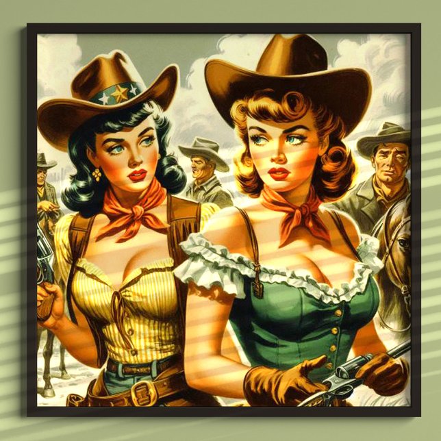 Póster Vintage Pin-up Cowgirls (Subido por el creador)